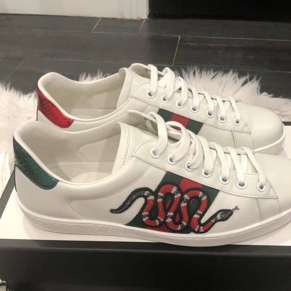 Men’s Gucci ace snake appliqué sneaker 8UK US9